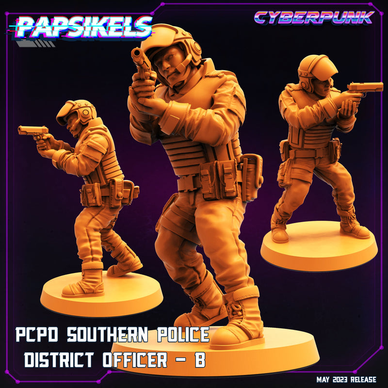 PCPD SPD Officer Miniatures | Cyberpunk | Sci-Fi Miniature | Papsikels
