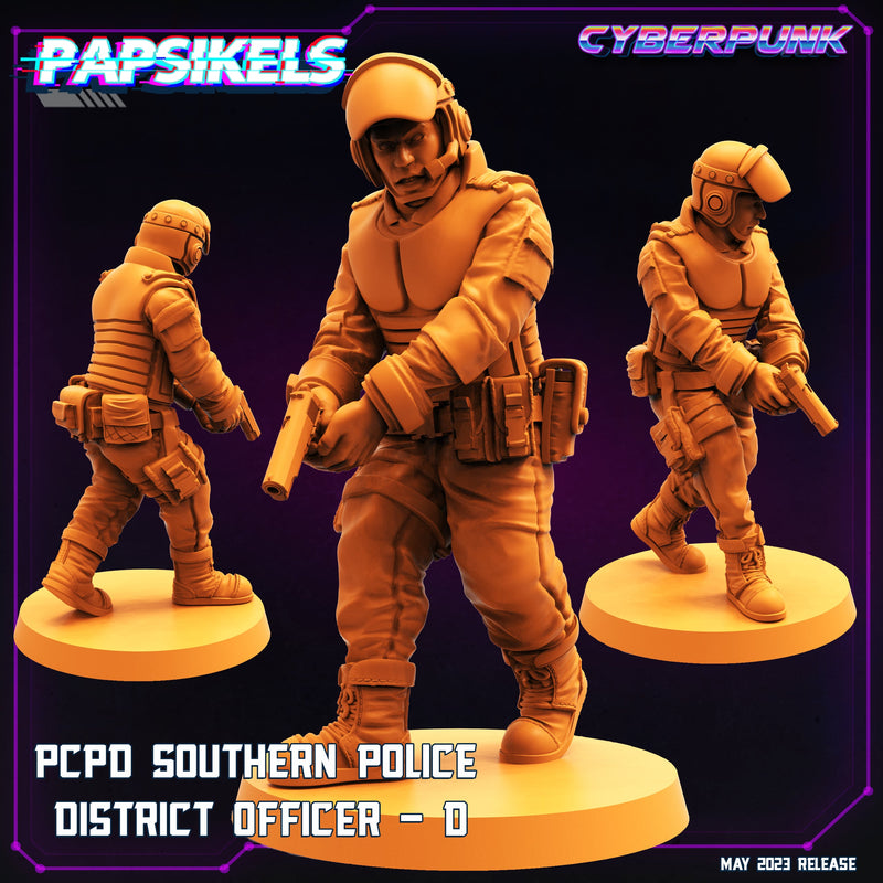 PCPD SPD Officer Miniatures | Cyberpunk | Sci-Fi Miniature | Papsikels