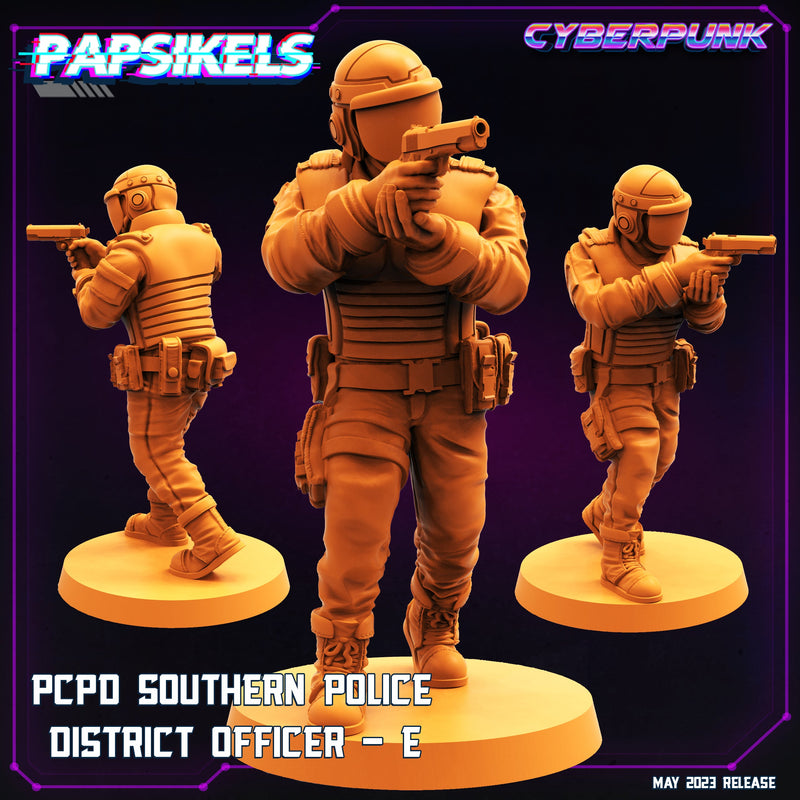 PCPD SPD Officer Miniatures | Cyberpunk | Sci-Fi Miniature | Papsikels
