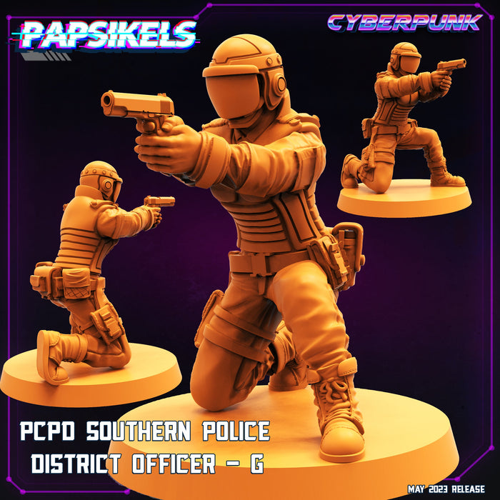 PCPD SPD Officer G | Cyberpunk | Sci-Fi Miniature | Papsikels TabletopXtra