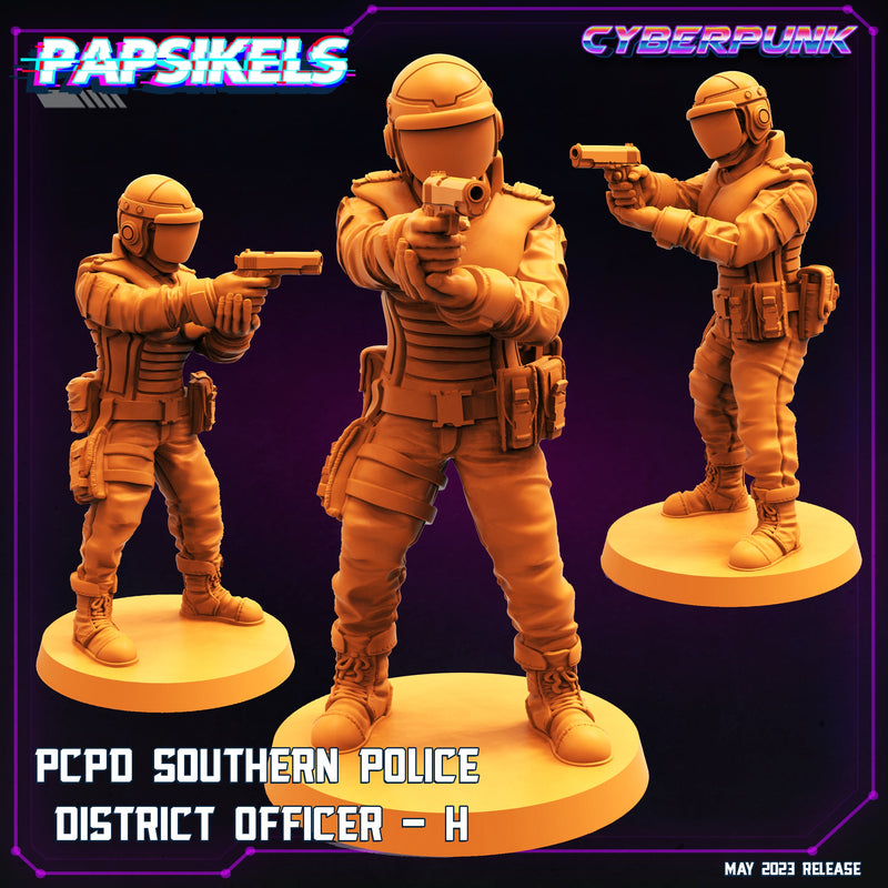 PCPD SPD Officer Miniatures | Cyberpunk | Sci-Fi Miniature | Papsikels