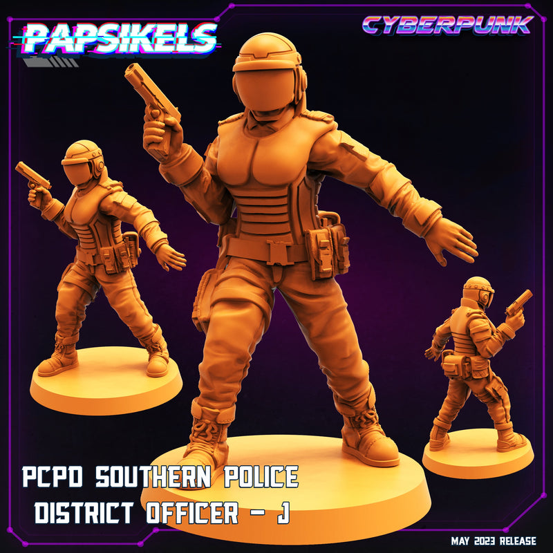 PCPD SPD Officer Miniatures | Cyberpunk | Sci-Fi Miniature | Papsikels