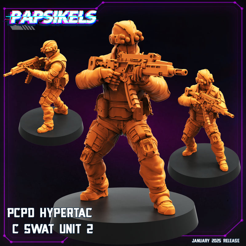 PCPD Hypertac SWAT Unit Miniatures | Cyberpunk | Papsikels