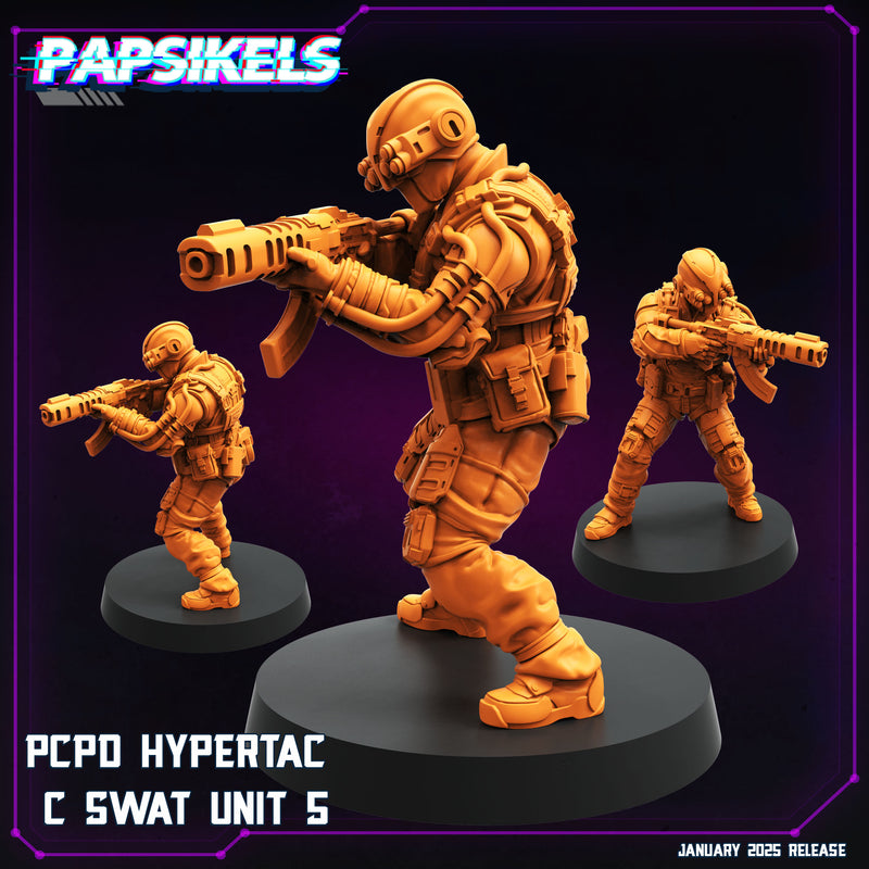 PCPD Hypertac SWAT Unit Miniatures | Cyberpunk | Papsikels