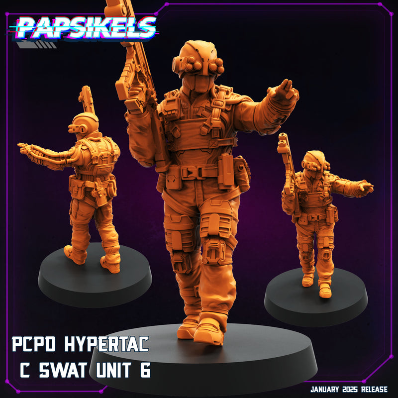 PCPD Hypertac SWAT Unit Miniatures | Cyberpunk | Papsikels