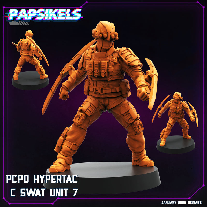 PCPD Hypertac SWAT Unit Miniatures | Cyberpunk | Papsikels
