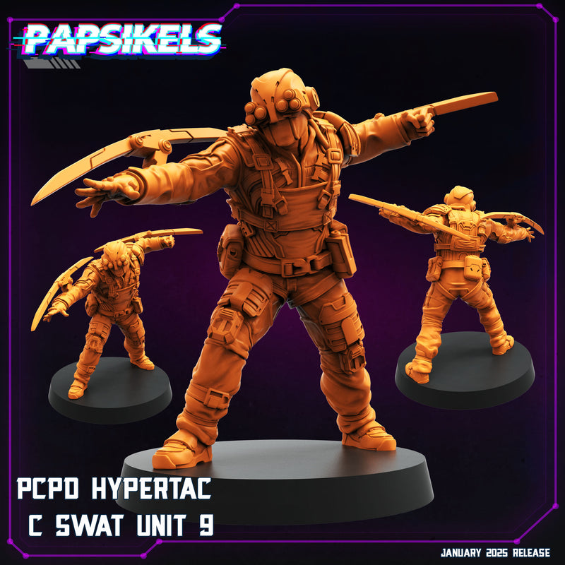 PCPD Hypertac SWAT Unit Miniatures | Cyberpunk | Papsikels