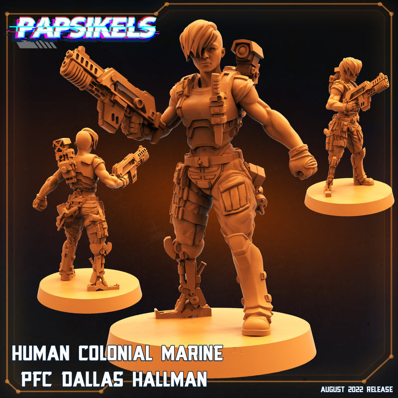 PFC Dallas Hallman | Alien Wars | Sci-Fi Miniature | Papsikels TabletopXtra
