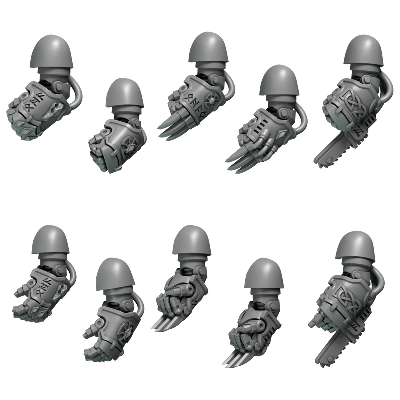 Big Fists & Claws Primal Hounds Conversion Bits For 28mm 32mm Sci-fi Space Knights