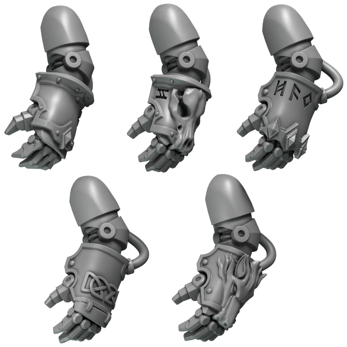 5x Pairs Space Warrior Fists (Open) | Primal Hounds | Grey Tide Studio | Sci-Fi Grimdark Custom Bitz Wargaming Miniatures 28mm 32mm