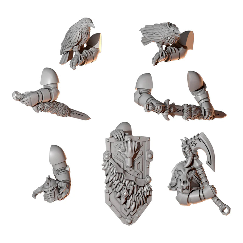 Heroic Pose Pack | Primal Hounds | Conversion Bits For 28mm 32mm Sci-fi Space Knights