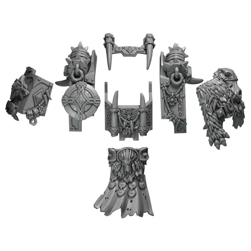 Ancient Armour Upgrade Kit Primal Hounds Conversion Bits For 28mm 32mm Sci-fi Space Knights