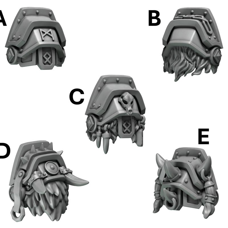 Pauldrons Pack 3 Primal Hounds Conversion Bits For 28mm 32mm Sci-fi Space Knights