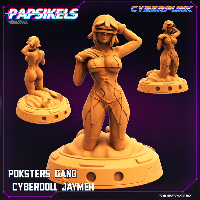 Poksters Gang Cyberdoll Jaymeh | Cyberpunk | Sci-Fi Miniature | Papsikels