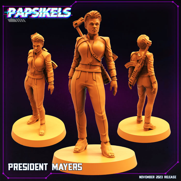 President Mayers | Cyberpunk | Sci-Fi Miniature | Papsikels