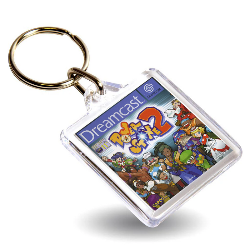 Retro Gaming Box Art Keyring - Gen VI DC Console Style