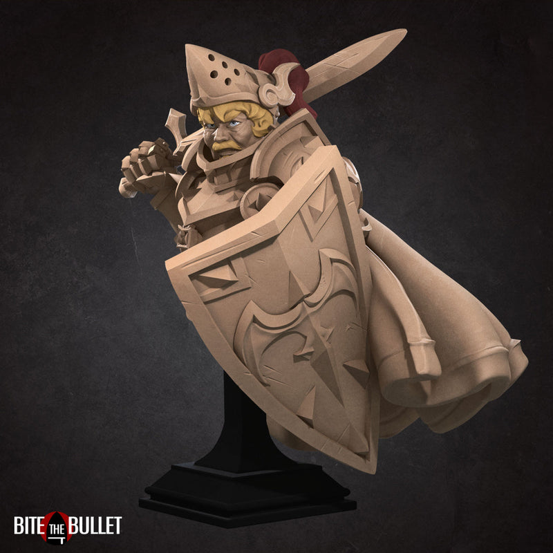 Paladin Bust | Halflings | Fantasy Miniature | Bite the Bullet TabletopXtra