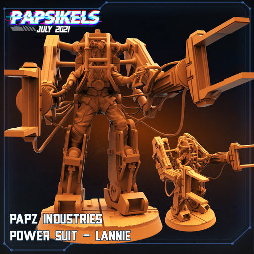 Papz Industries Power Suit w/ Lannie  | Aliens Vs Humans III | Sci-Fi Miniature | Papsikels TabletopXtra