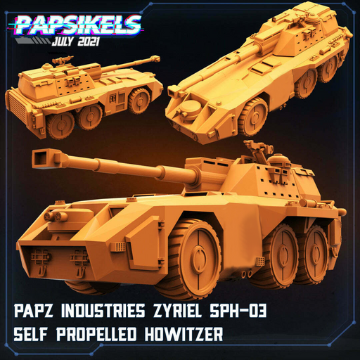 Papz Industries Zyriel SPH-03 Self Propelled Howitzer | Aliens Vs Humans III | Sci-Fi Miniature | Papsikels TabletopXtra