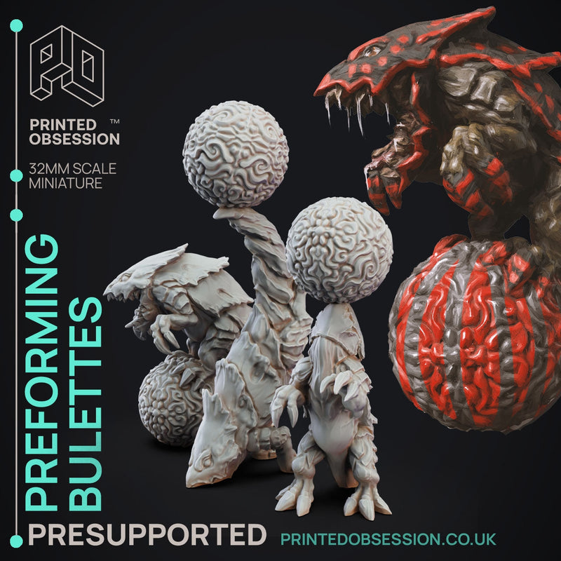 Performing Bulettes | Circus of Horrors | Fantasy Miniature | Printed Obsession TabletopXtra