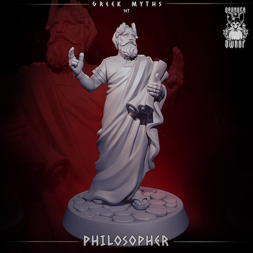 Philosopher | Greek Myths | Fantasy Miniature | Drunken Dwarf TabletopXtra
