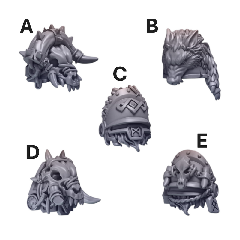 Pauldrons Pack 4 Primal Hounds Conversion Bits For 28mm 32mm Sci-fi Space Knights