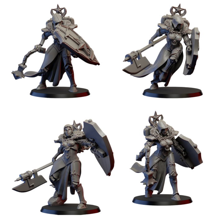 Aalaine Squad Miniatures | Red Sisters | Ghamak