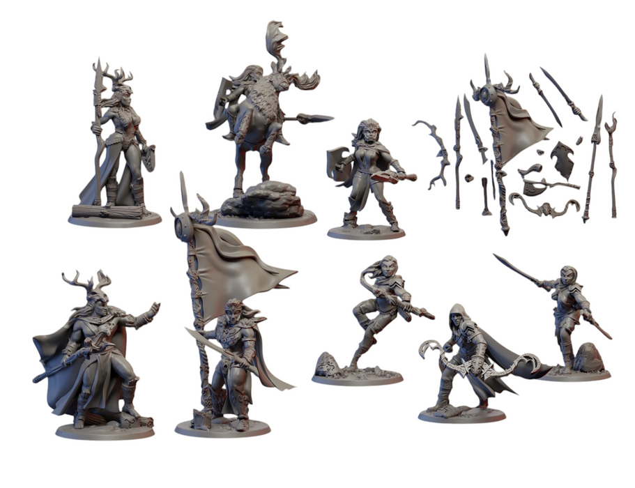 Wood Elf Gang Miniatures | Ghamak