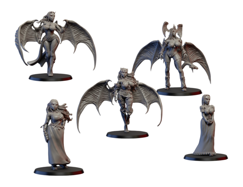 Succubi Squad Miniatures | Chaotic Brotherhood | Ghamak