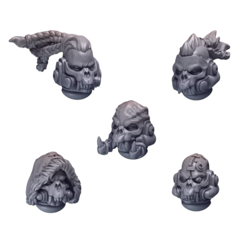 Heads Pack 2 Primal Hounds Conversion Bits For 28mm 32mm Sci-fi Space Knights
