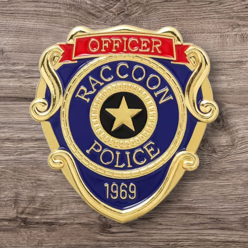 Racoon City Police Shield Badge - Metal Pin Badge