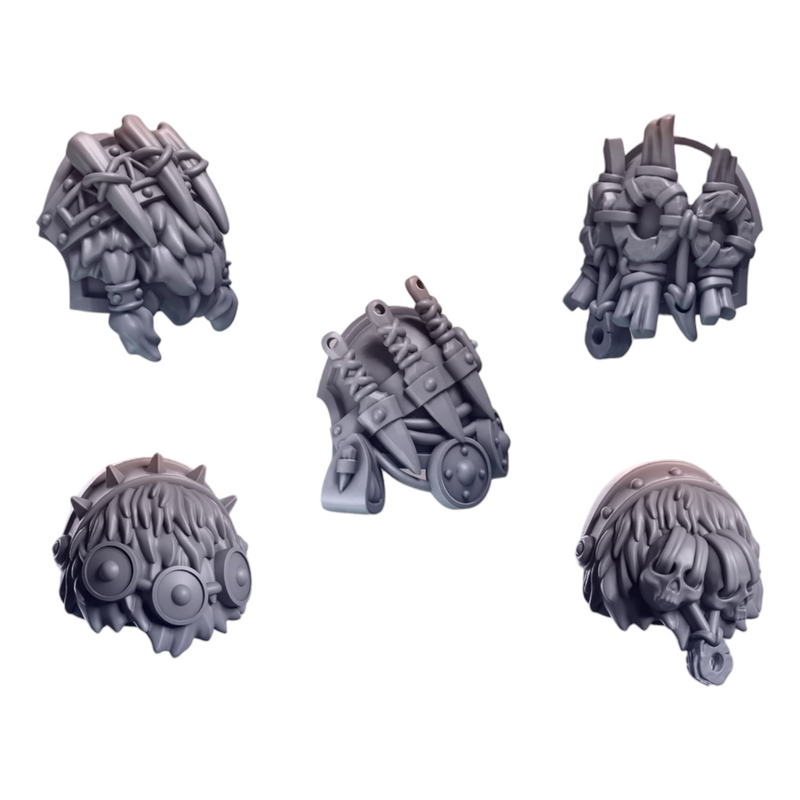 Pauldrons Pack 5 Primal Hounds Conversion Bits For 28mm 32mm Sci-fi Space Knights
