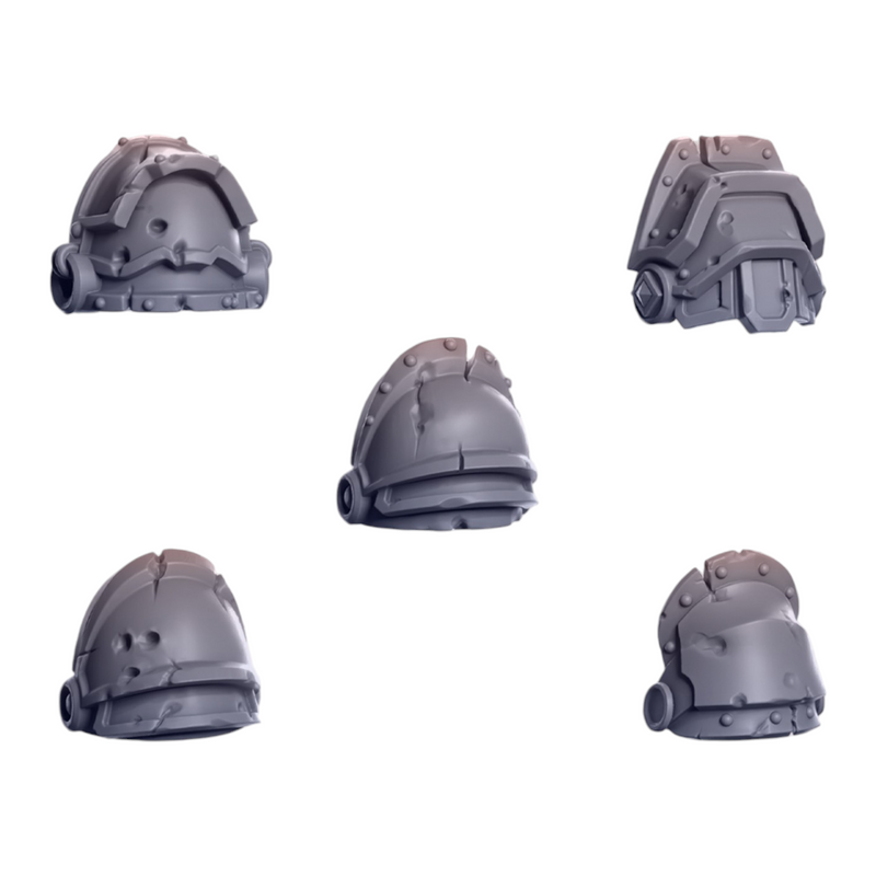Pauldrons Pack 6 Primal Hounds Conversion Bits For 28mm 32mm Sci-fi Space Knights