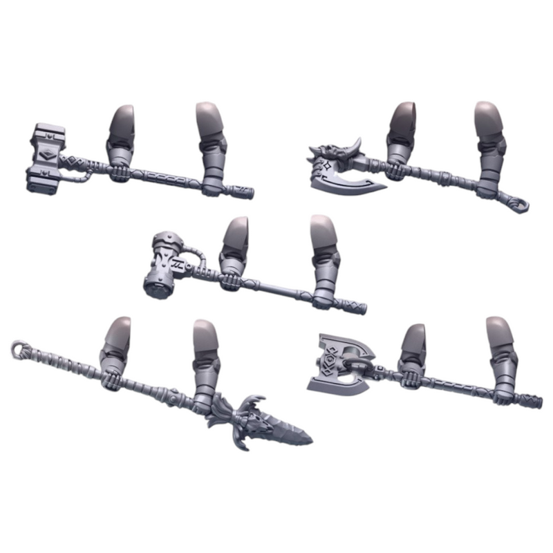 Two Hand Weapons Primal Hounds Conversion Bits For 28mm 32mm Sci-fi Space Knights