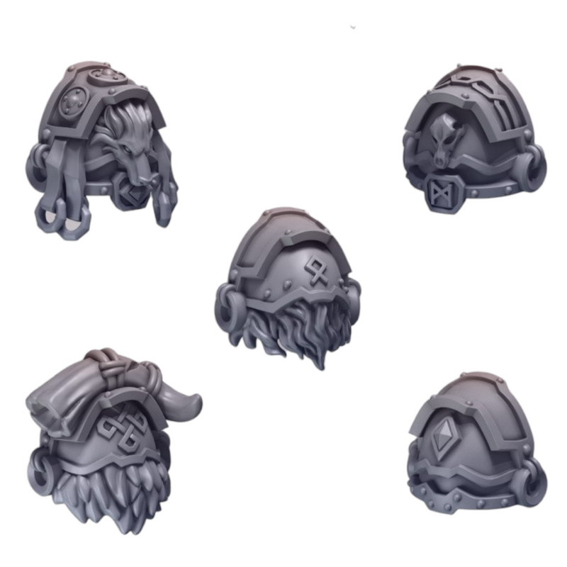 Pauldrons Pack 2 Primal Hounds Conversion Bits For 28mm 32mm Sci-fi Space Knights