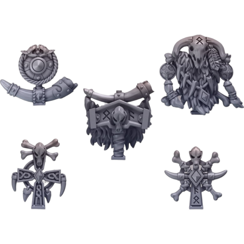 5x Backpacks Decorations Primal Hounds Conversion Bits For 28mm 32mm Sci-fi Space Knights