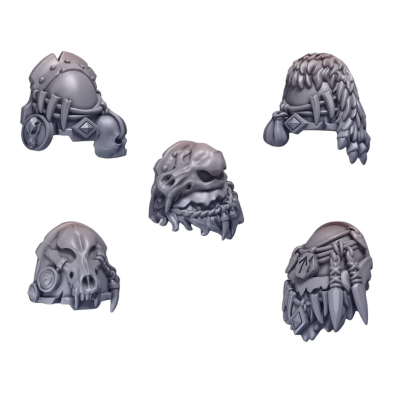 Pauldrons Pack 1 Primal Hounds Conversion Bits For 28mm 32mm Sci-fi Space Knights