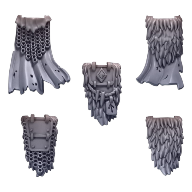 Loin Cloths Pack A Primal Hounds Conversion Bits For 28mm 32mm Sci-fi Space Knights