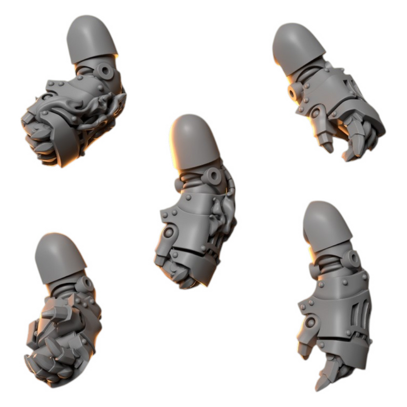 Fists Anvil Wardens Conversion Bits For 28mm 32mm Sci-fi Space Knights