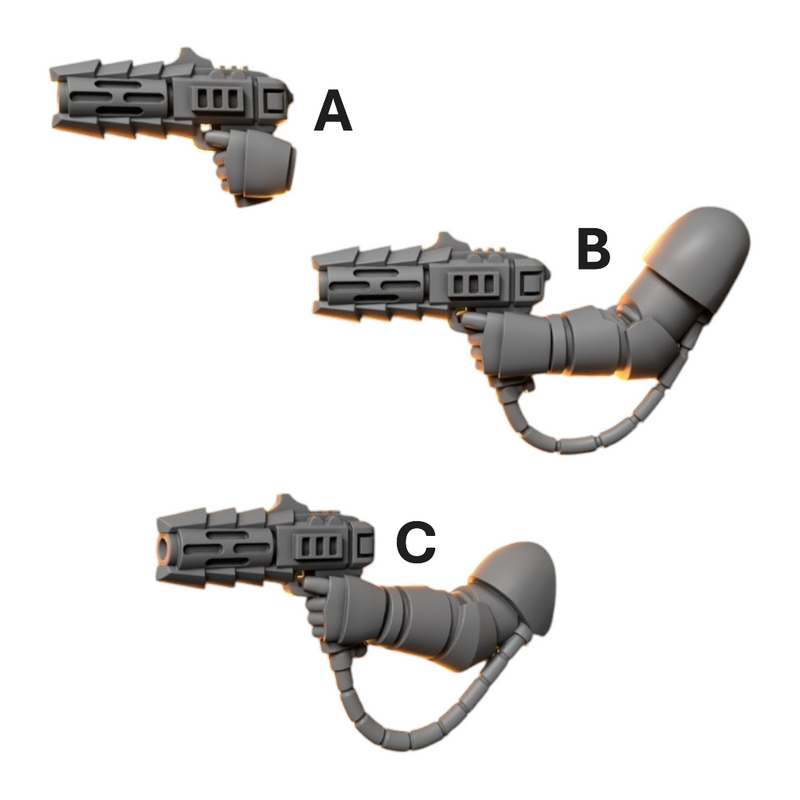 Pistols Anvil Wardens Conversion Bits For 28mm 32mm Sci-fi Space Knights