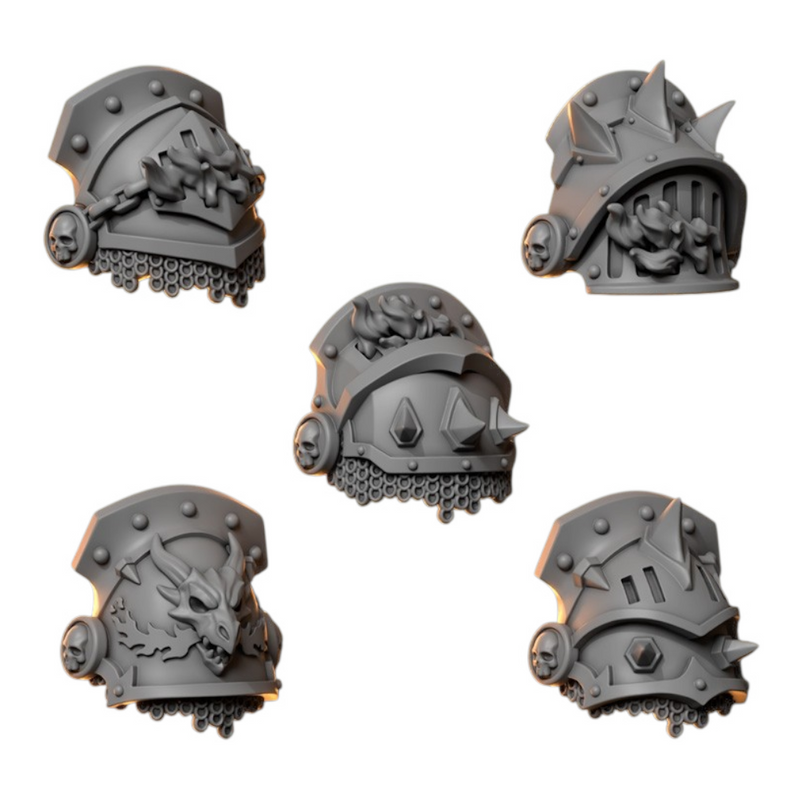 Pauldrons Pack 3 Anvil Wardens Conversion Bits For 28mm 32mm Sci-fi Space Knights