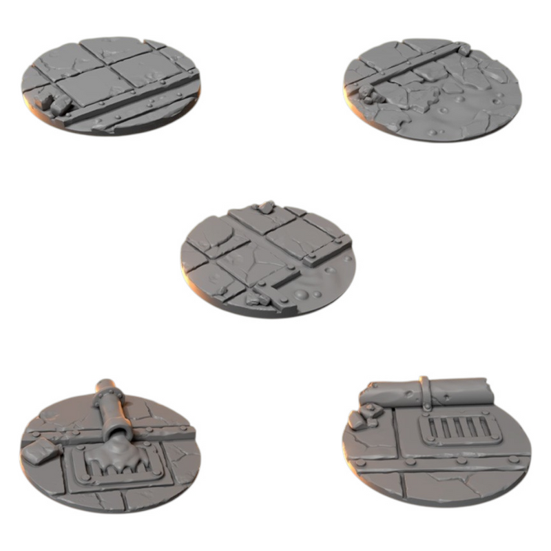 Base Topper Pack Anvil Wardens Conversion Bits For 28mm 32mm Sci-fi Space Knights