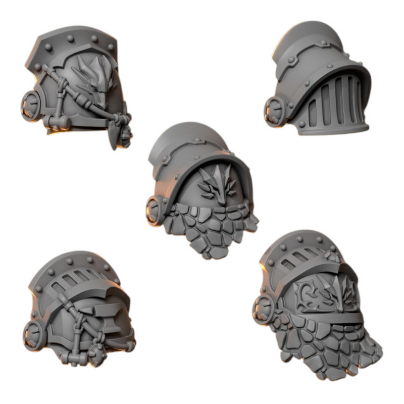 Pauldrons Pack 2 Anvil Wardens Conversion Bits For 28mm 32mm Sci-fi Space Knights