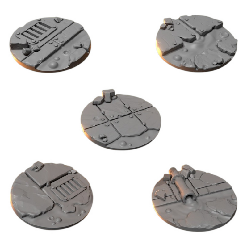 Base Topper Pack Anvil Wardens Conversion Bits For 28mm 32mm Sci-fi Space Knights