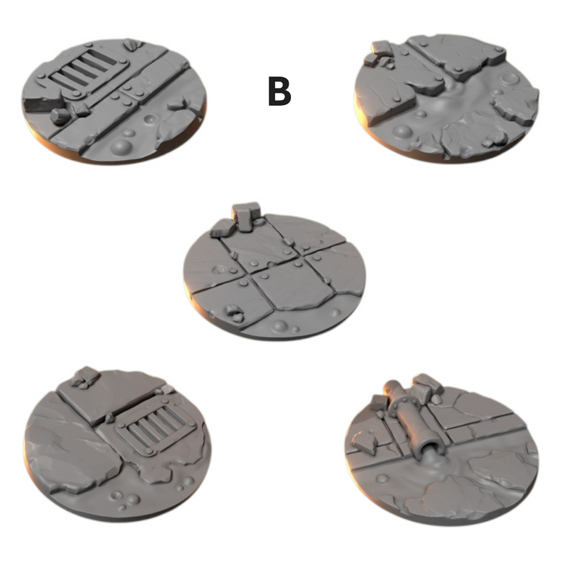 Base Topper Pack Anvil Wardens Conversion Bits For 28mm 32mm Sci-fi Space Knights