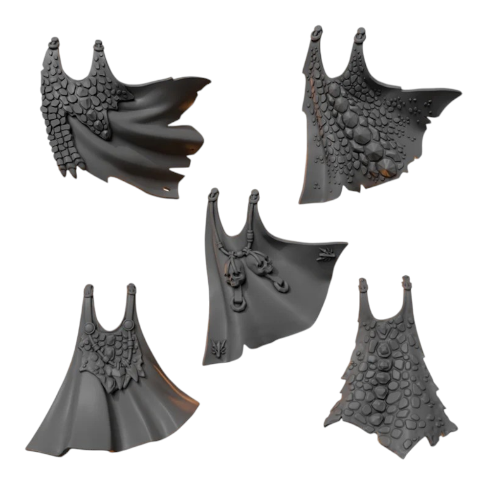 Cloaks Anvil Wardens, resin conversion bits for 28/32mm wargaming miniatures
