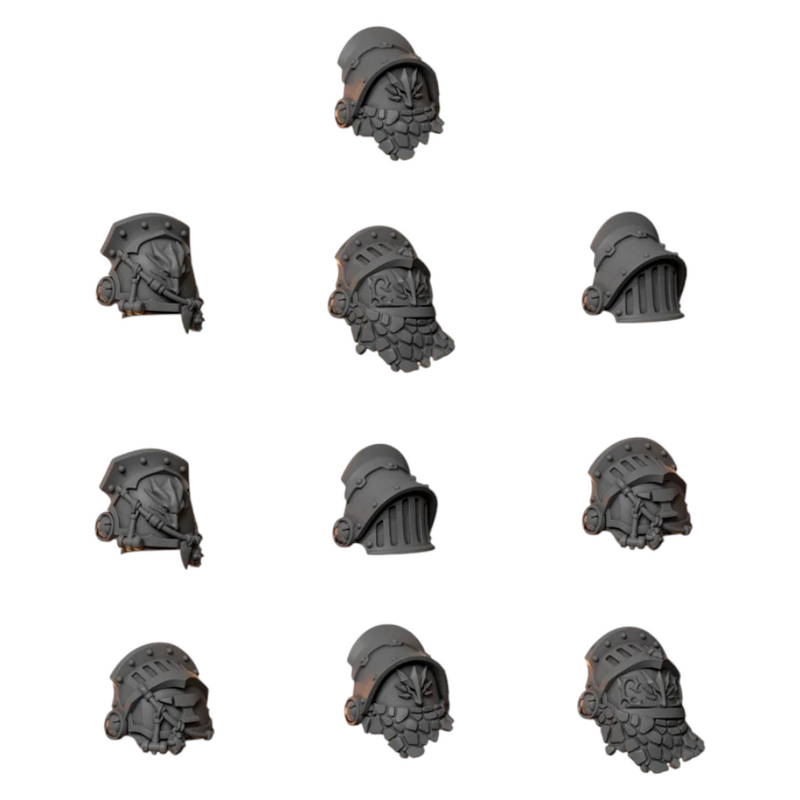 Pauldrons Pack 2 Anvil Wardens Conversion Bits For 28mm 32mm Sci-fi Space Knights