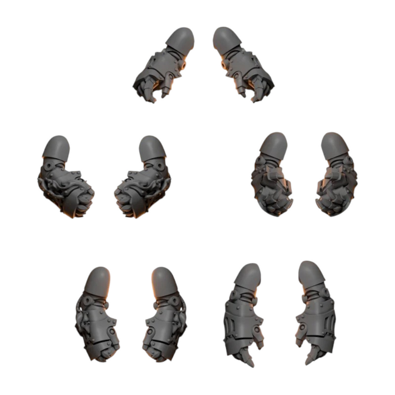 Fists Anvil Wardens Conversion Bits For 28mm 32mm Sci-fi Space Knights
