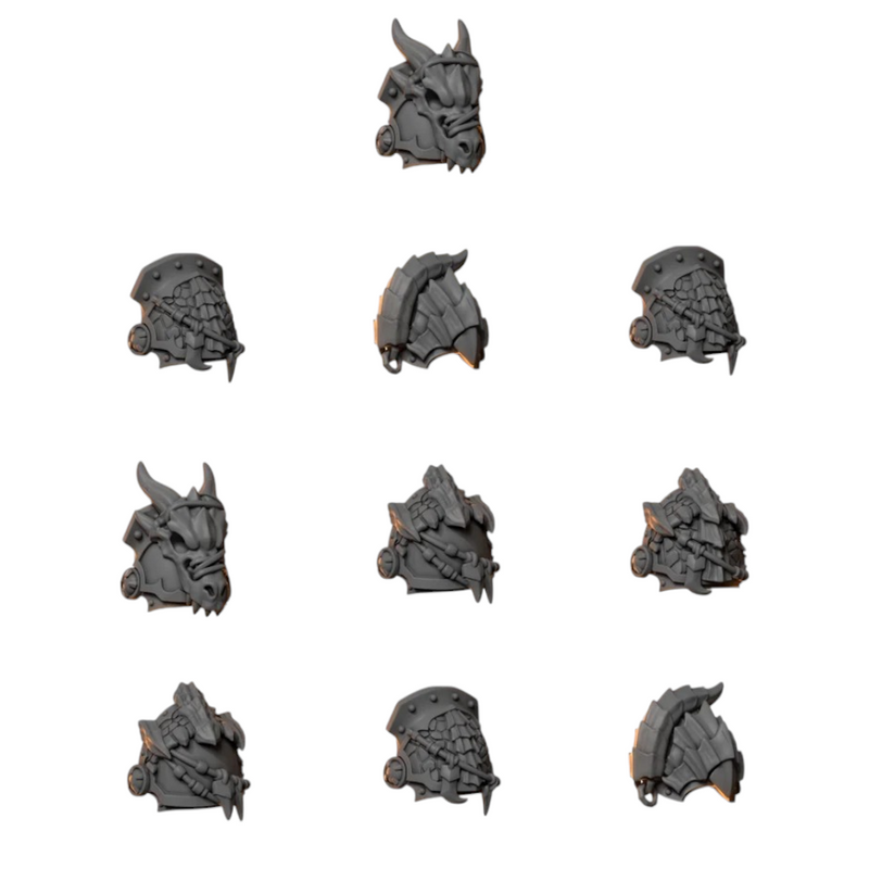 Pauldrons Pack 1 Anvil Wardens Conversion Bits For 28mm 32mm Sci-fi Space Knights
