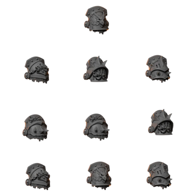 Pauldrons Pack 3 Anvil Wardens Conversion Bits For 28mm 32mm Sci-fi Space Knights